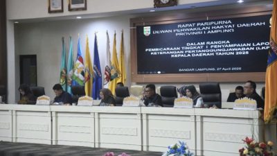 DPRD Lampung Bentuk Panitia Khusus Pembahasan LKPJ Kepala Daerah Tahun 2025