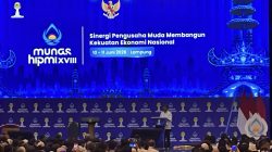 Menteri ESDM Bahlil Lahadalia Hadir Pada Acara Pembukaan MUNAS HIPMI Ke-XVIII Di Ballroom Novotel Bandar Lampung