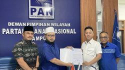 DPW PAN Lampung Serahkan Surat Rekomendasi, Galang Putra Rahman Bawa Misi Tuntaskan Janji Sang Ayah