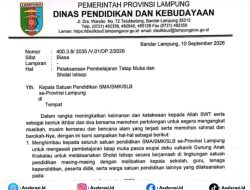 Pasca Erupsi Gunung Anak Krakatau, Disdikbud Lampung Imbau Sekolah Gelar Sholat Istisqo dan Doa Bersama