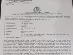Nama dan Tanda Tangan Diduga Dicatut, Jurnal Universitas Malahayati Dilaporkan Polisi