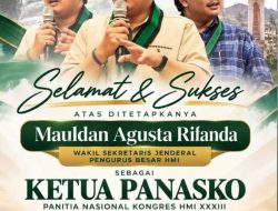 PB HMI Tetapkan Mauldan Agusta Rifanda sebagai Ketua Panasko Kongres HMI XXXIII di Bandar Lampung